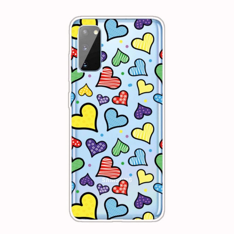 Coque Samsung Galaxy 41 Coeurs Multicolors