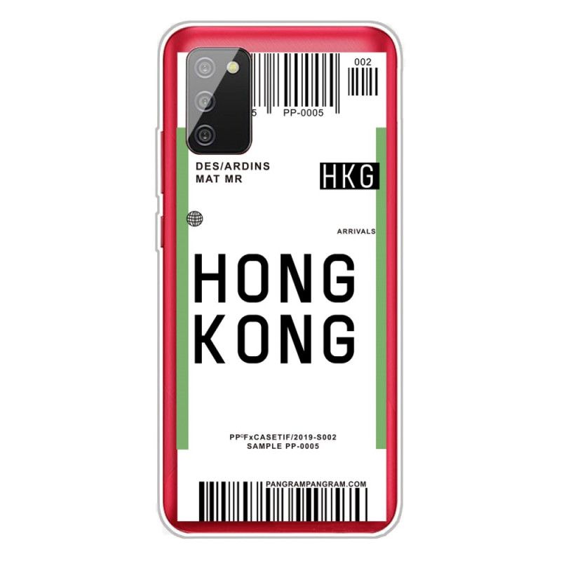 Coque Samsung Galaxy A02s Boarding Pass To Hong Kong
