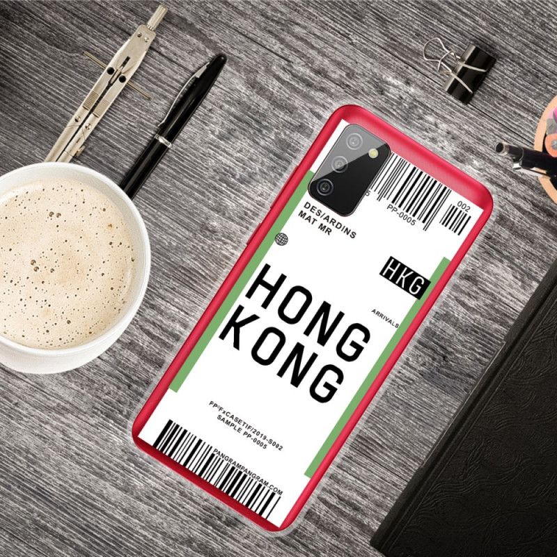Coque Samsung Galaxy A02s Boarding Pass To Hong Kong
