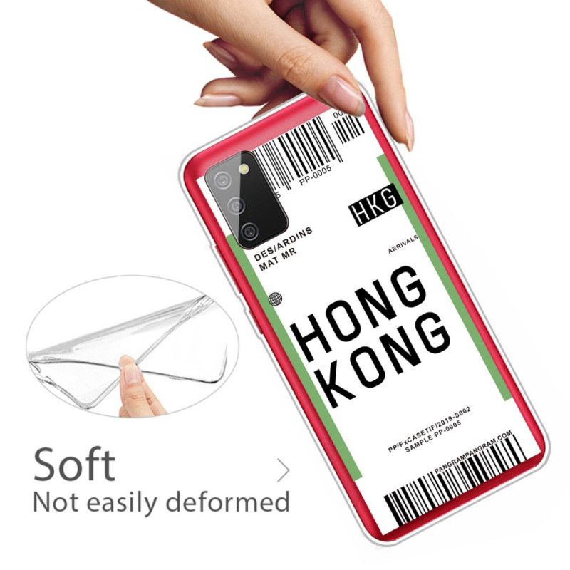 Coque Samsung Galaxy A02s Boarding Pass To Hong Kong