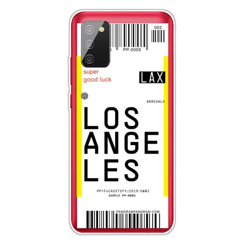 Coque Samsung Galaxy A02s Boarding Pass To Los Angeles