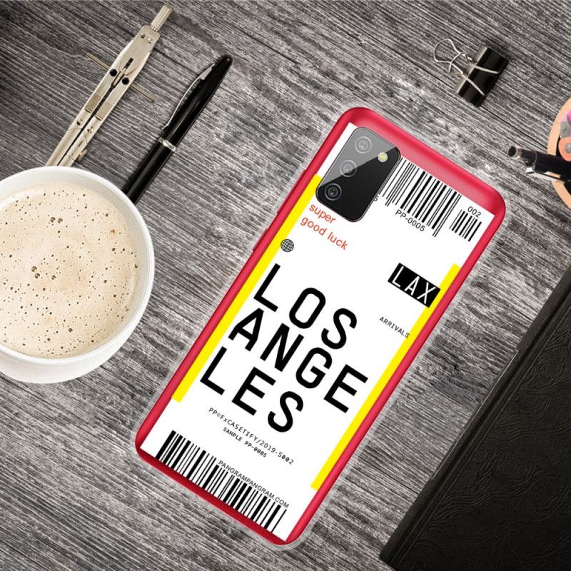 Coque Samsung Galaxy A02s Boarding Pass To Los Angeles