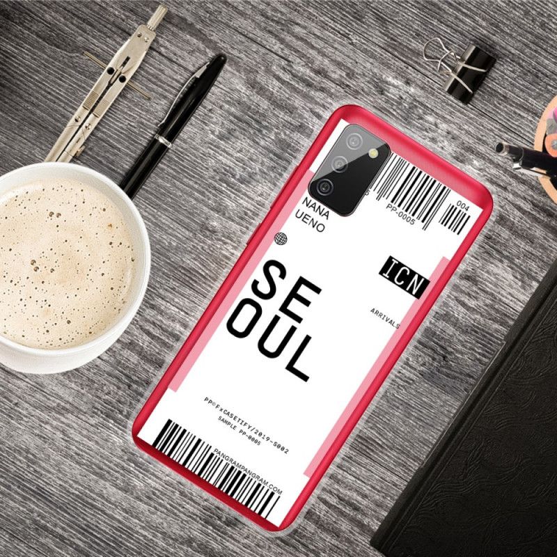 Coque Samsung Galaxy A02s Boarding Pass To Seoul