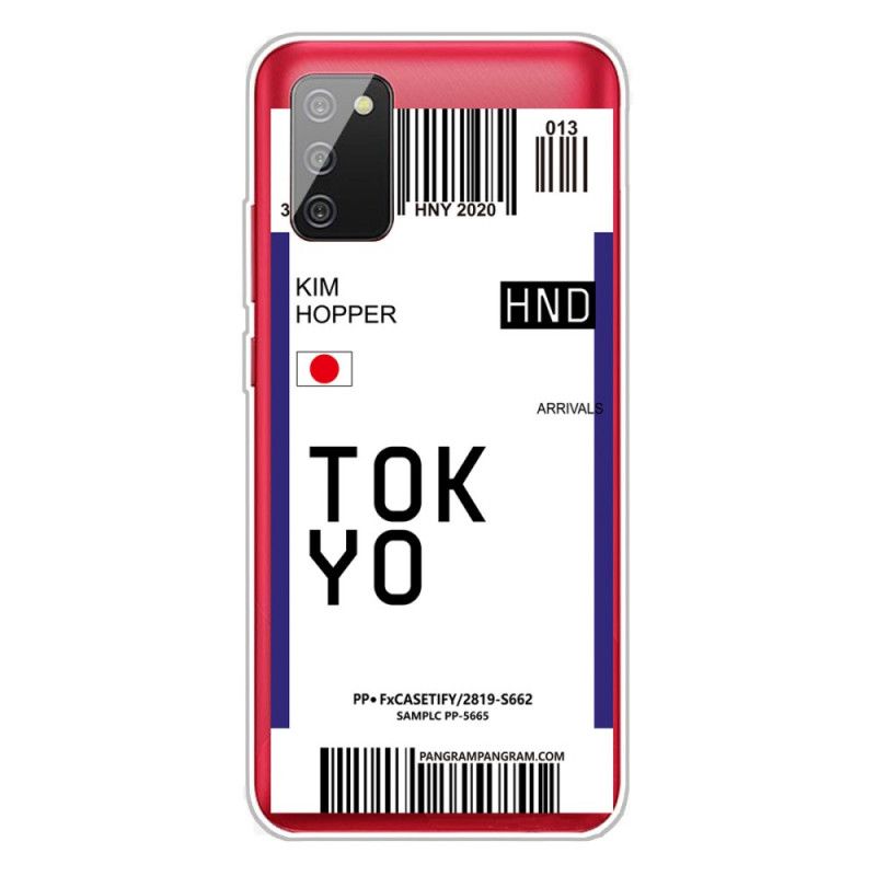 Coque Samsung Galaxy A02s Boarding Pass To Tokyo