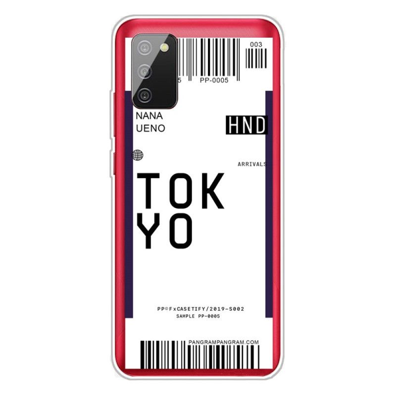 Coque Samsung Galaxy A02s Boarding Pass To Tokyo