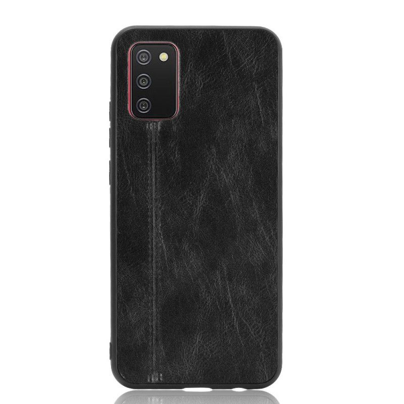 Coque Samsung Galaxy A02s Effet Cuir Couture