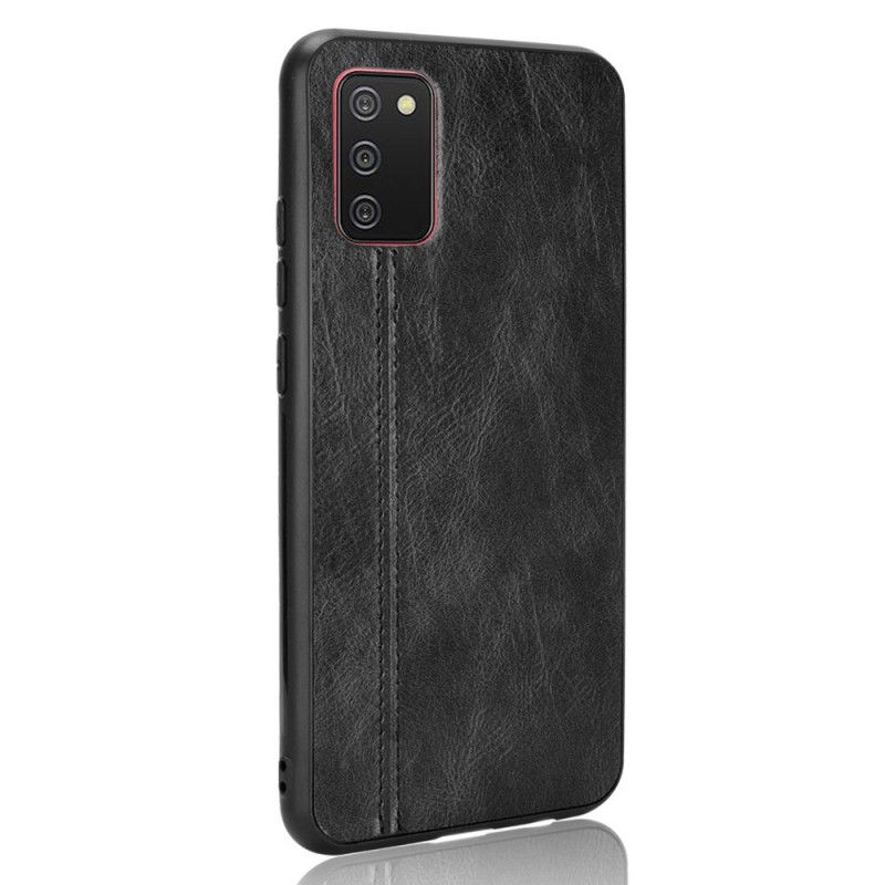 Coque Samsung Galaxy A02s Effet Cuir Couture