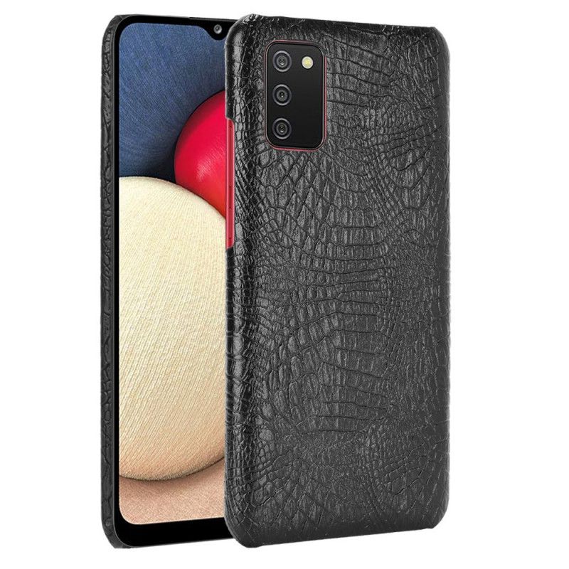 Coque Samsung Galaxy A02s Effet Peau De Crocodile