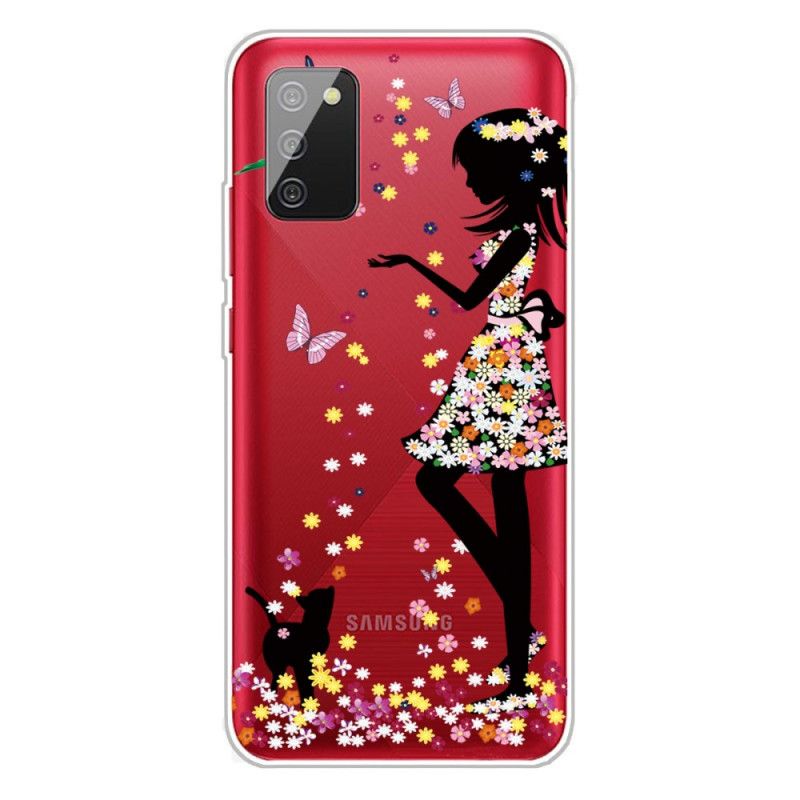 Coque Samsung Galaxy A02s Jolie Tête Fleurie