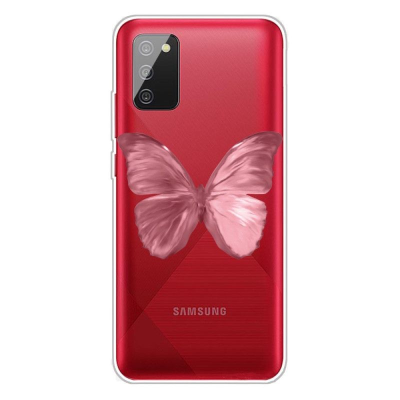 Coque Samsung Galaxy A02s Papillons Sauvages