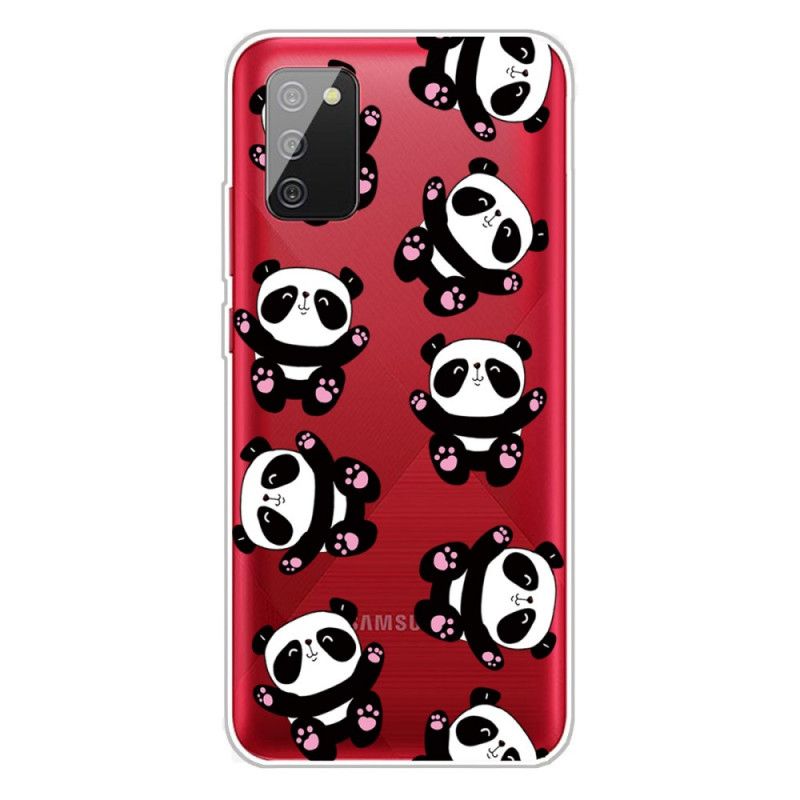 Coque Samsung Galaxy A02s Top Pandas Fun