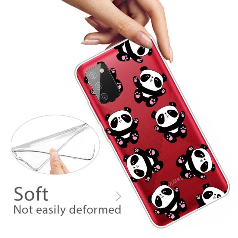 Coque Samsung Galaxy A02s Top Pandas Fun