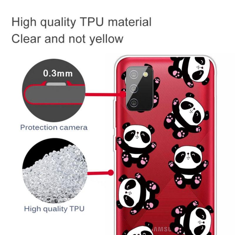 Coque Samsung Galaxy A02s Top Pandas Fun