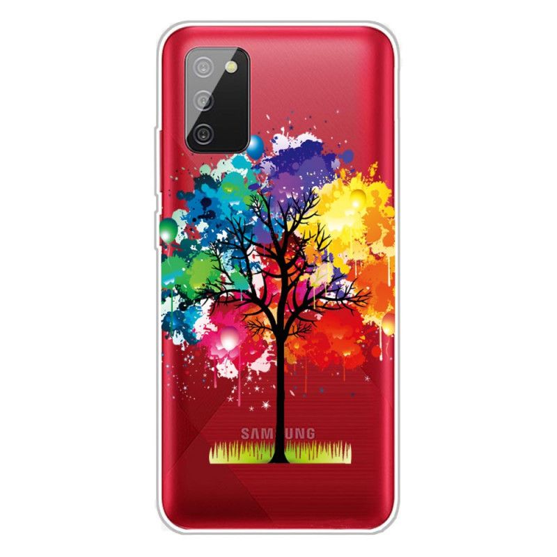 Coque Samsung Galaxy A02s Transparente Arbre Aquarelle