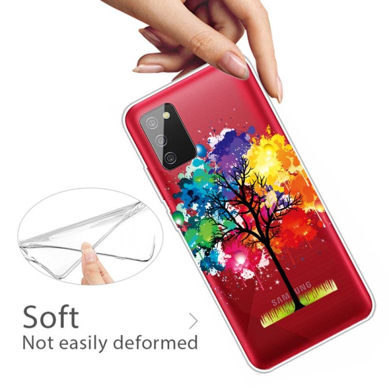 Coque Samsung Galaxy A02s Transparente Arbre Aquarelle