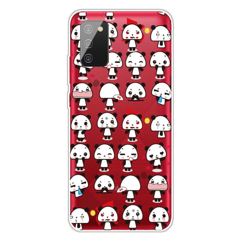 Coque Samsung Galaxy A02s Transparente Funny Pandas