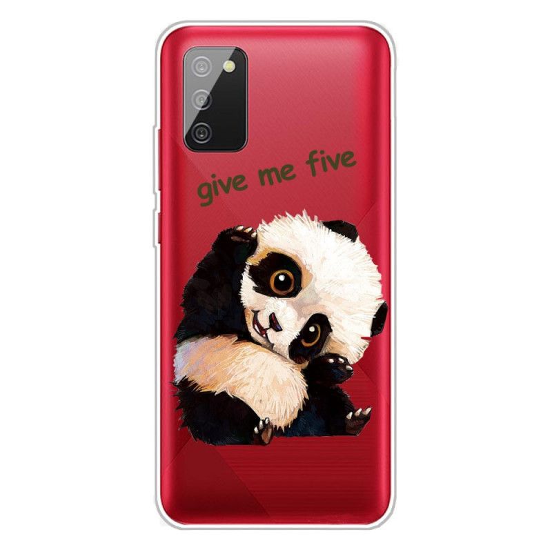 Coque Samsung Galaxy A02s Transparente Panda Give Me Five