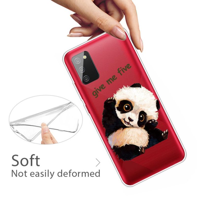 Coque Samsung Galaxy A02s Transparente Panda Give Me Five