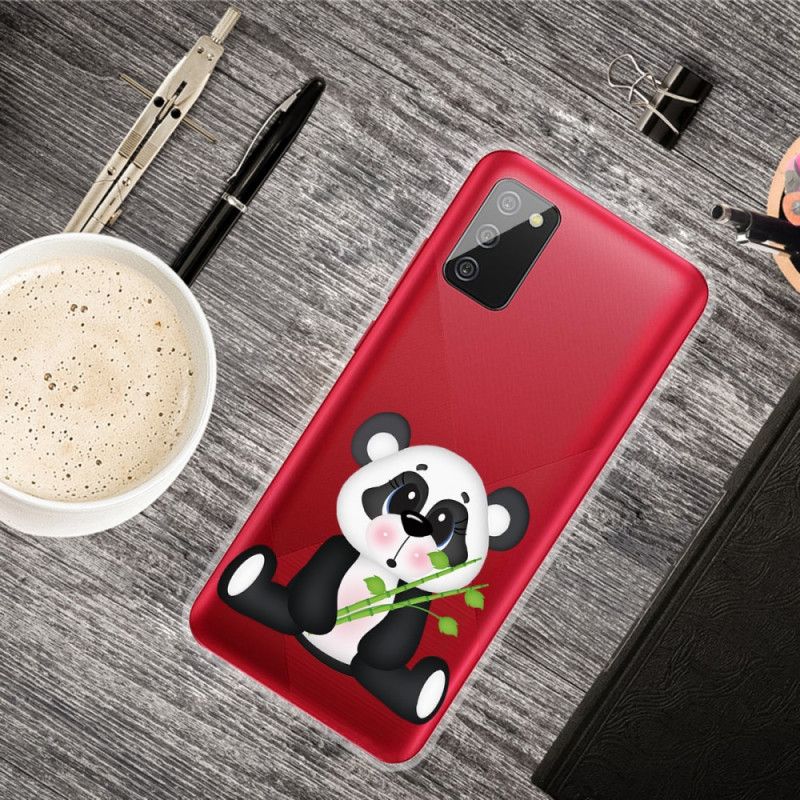 Coque Samsung Galaxy A02s Transparente Panda Triste