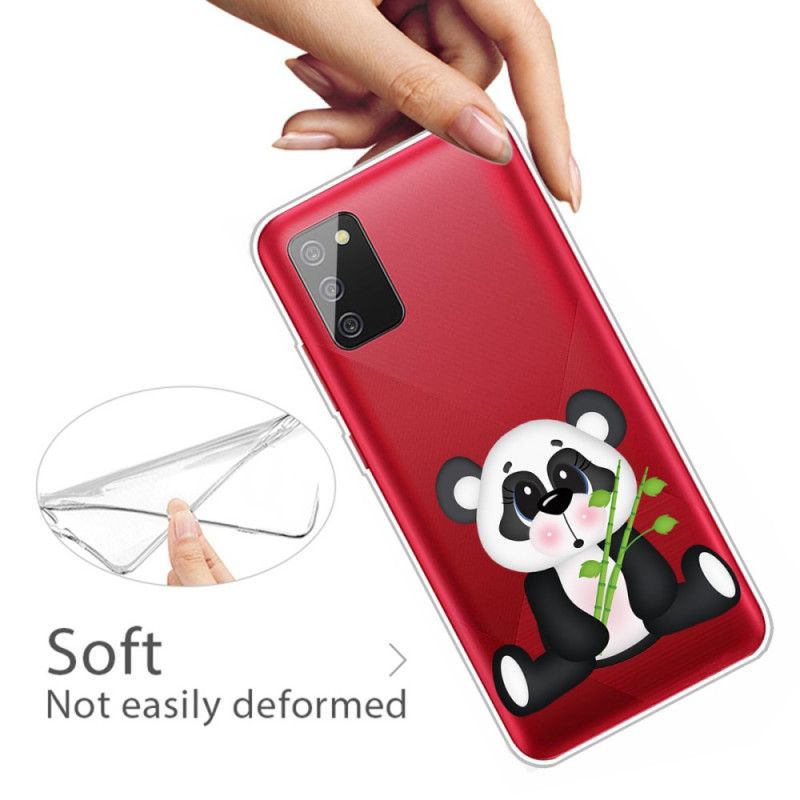 Coque Samsung Galaxy A02s Transparente Panda Triste