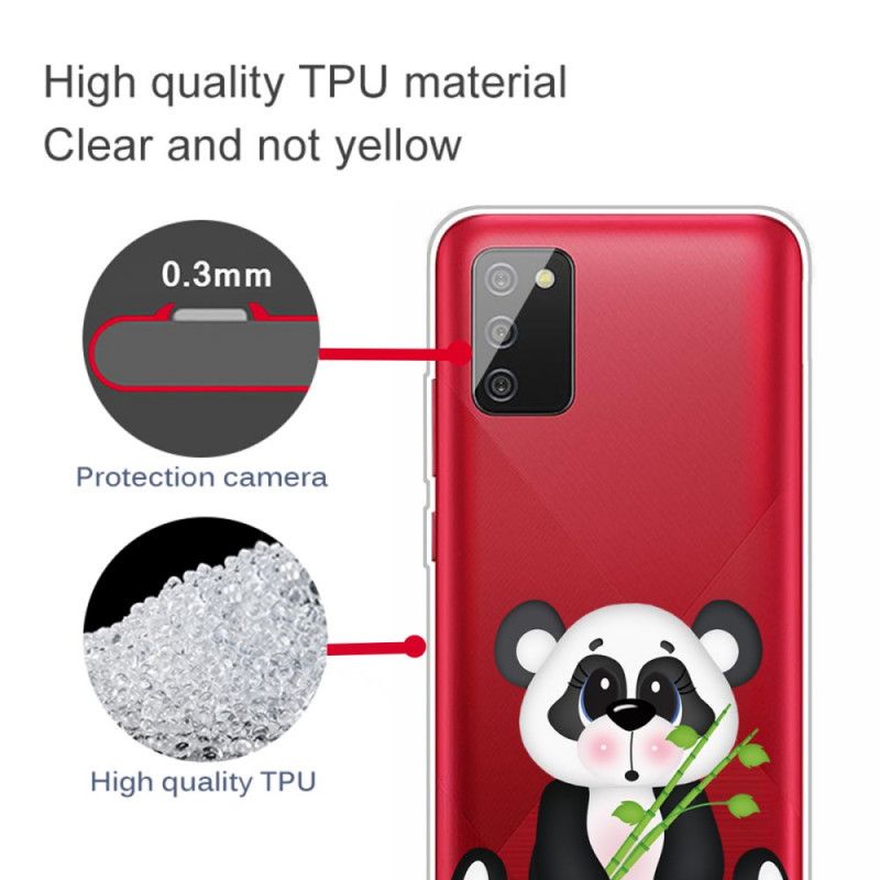 Coque Samsung Galaxy A02s Transparente Panda Triste