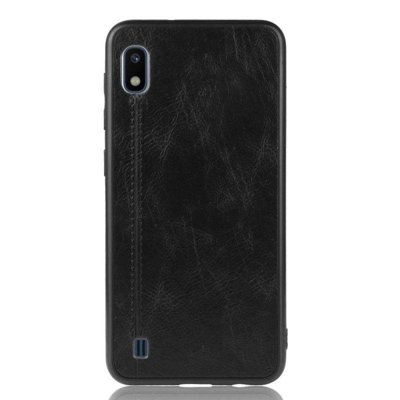 Coque Samsung Galaxy A10 Effet Cuir Couture