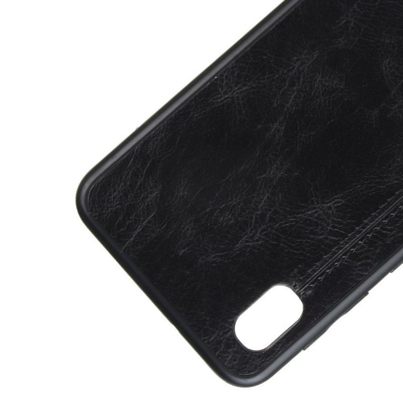 Coque Samsung Galaxy A10 Effet Cuir Couture