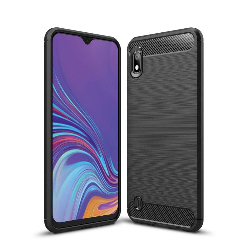 Coque Samsung Galaxy A10 Fibre Carbone Brossée