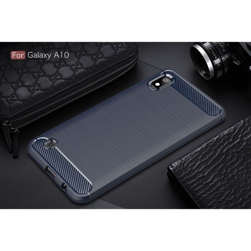 Coque Samsung Galaxy A10 Fibre Carbone Brossée