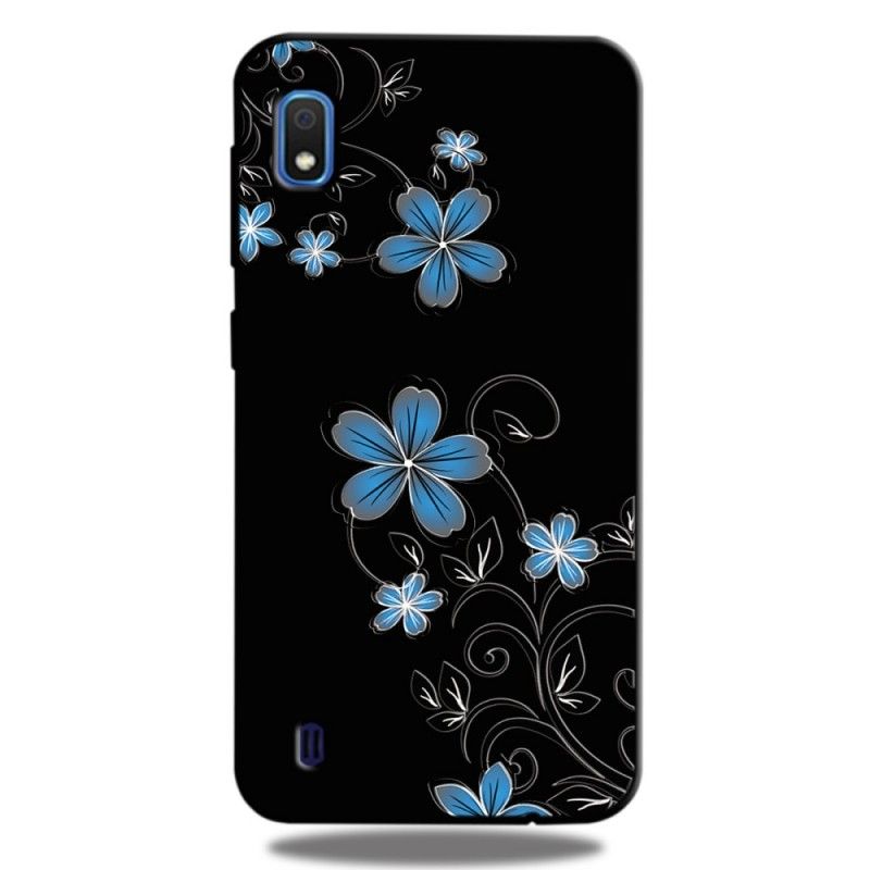 Coque Samsung Galaxy A10 Fleurs Bleues