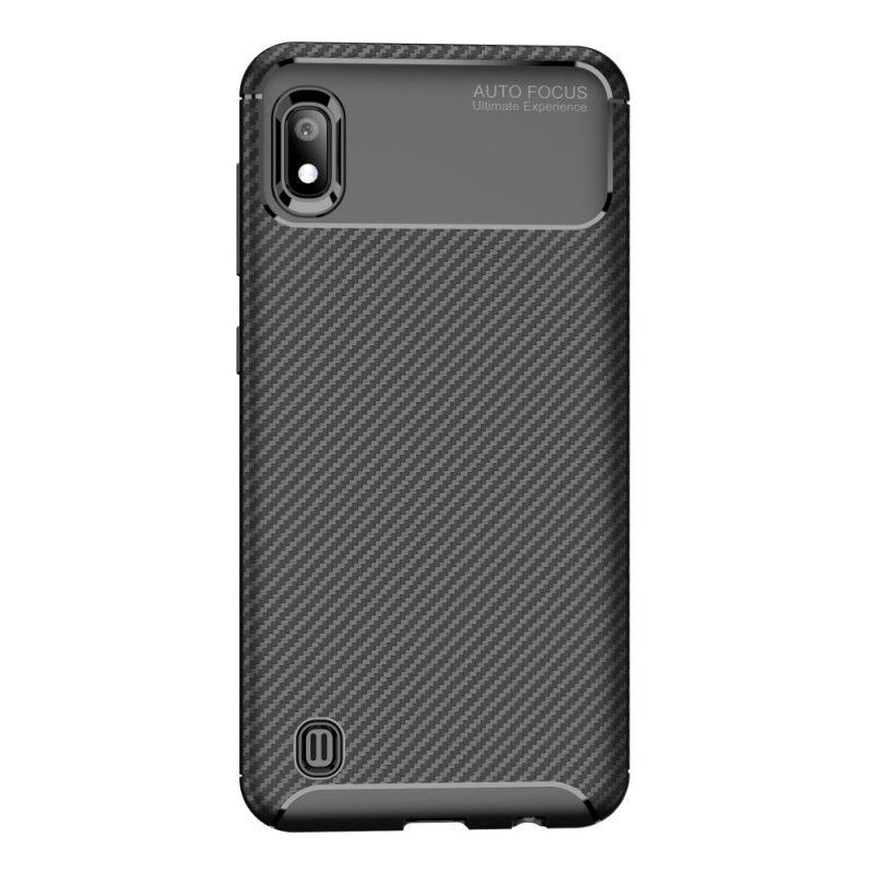 Coque Samsung Galaxy A10 Flexible Texture Fibre Carbone