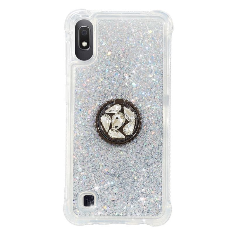 Coque Samsung Galaxy A10 Paillettes Anneau-support