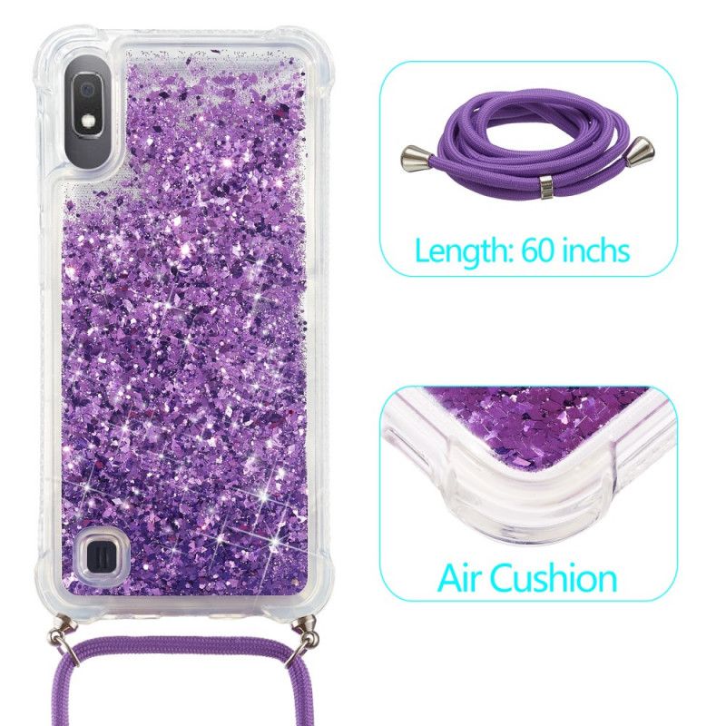 Coque Samsung Galaxy A10 Paillettes Avec Cordon