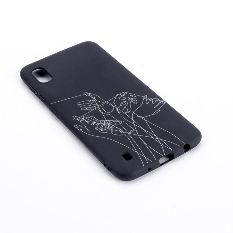 Coque Samsung Galaxy A10 Silicone Flexible Mains Graphiques