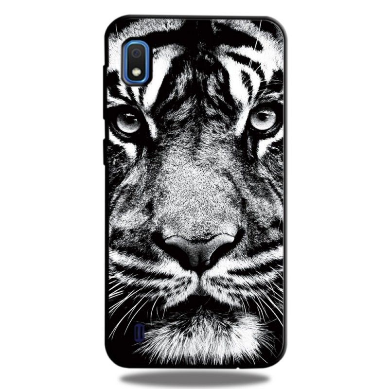 Coque Samsung Galaxy A10 Tigre Noir Et Blanc
