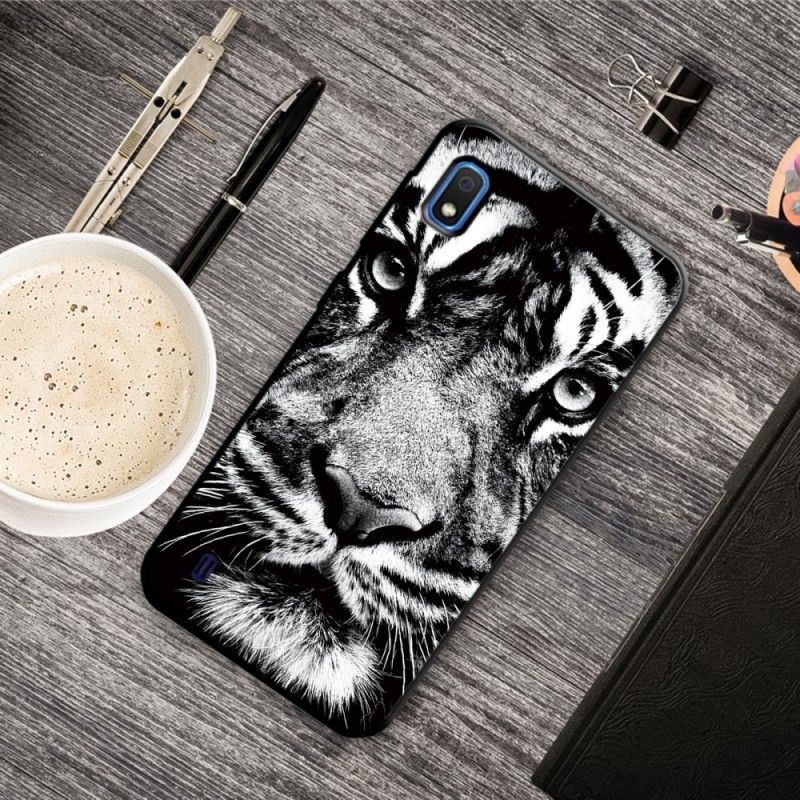 Coque Samsung Galaxy A10 Tigre Noir Et Blanc