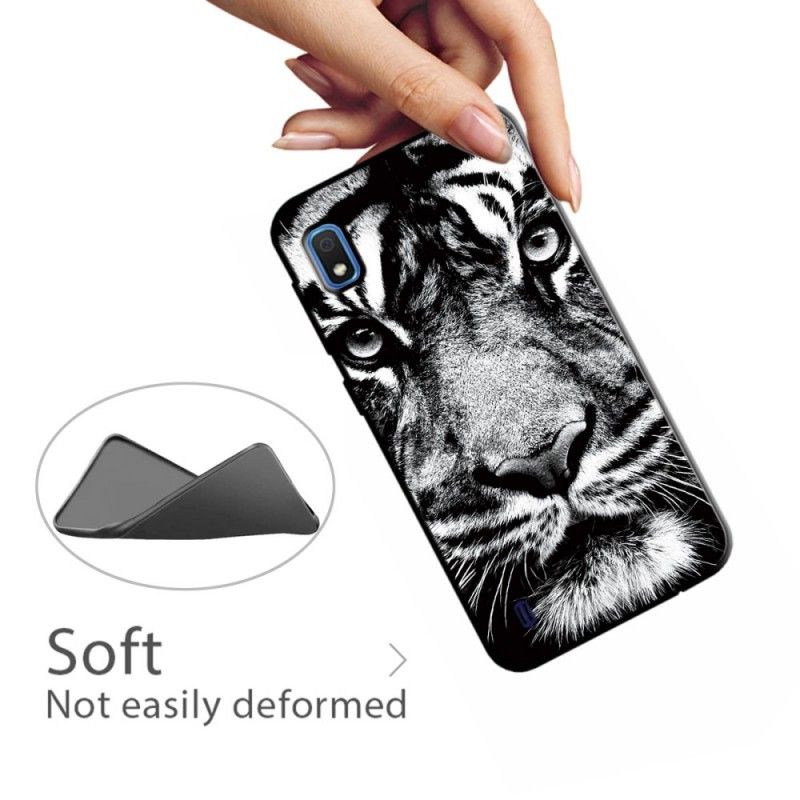 Coque Samsung Galaxy A10 Tigre Noir Et Blanc