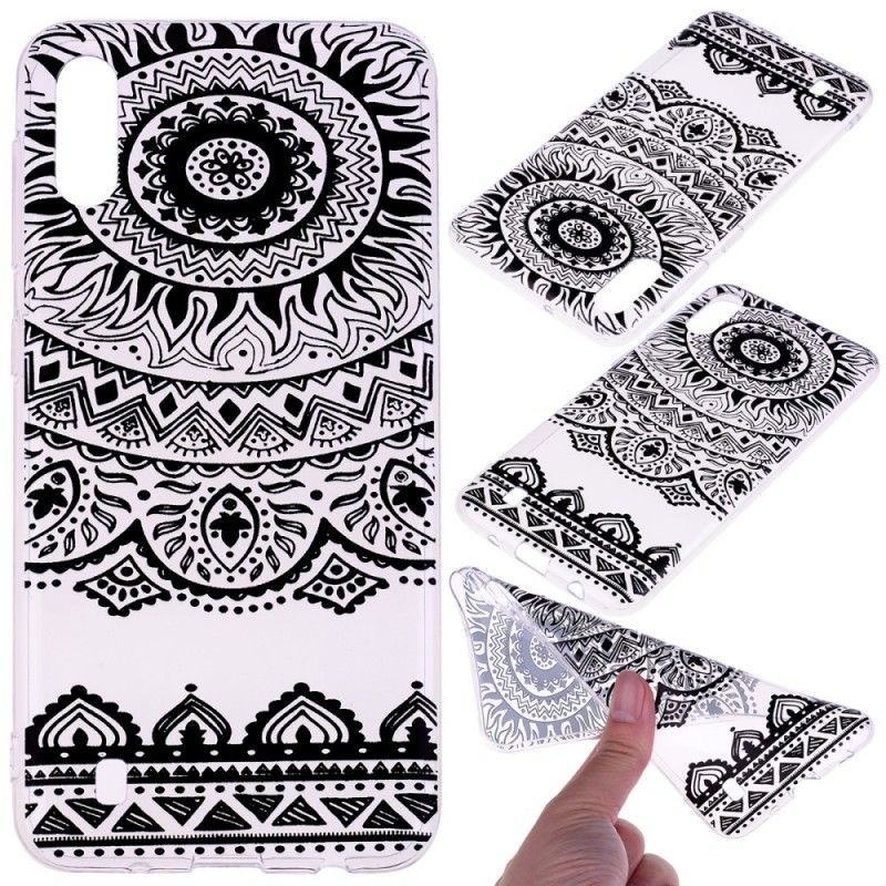 Coque Samsung Galaxy A10 Transparente Fleurs Mandala