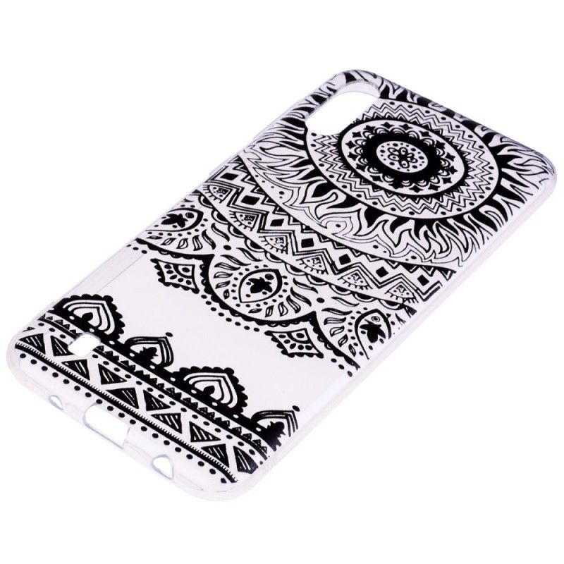 Coque Samsung Galaxy A10 Transparente Fleurs Mandala