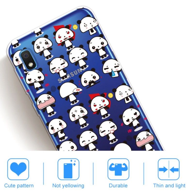 Coque Samsung Galaxy A10 Transparente Funny Pandas