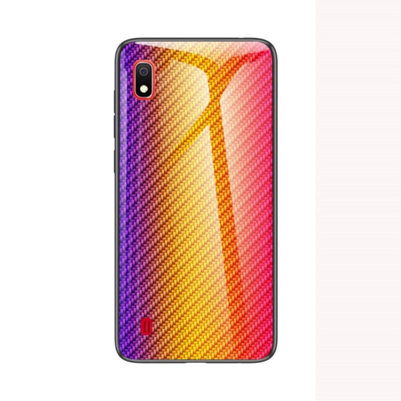 Coque Samsung Galaxy A10 Verre Trempé Fibre Carbone