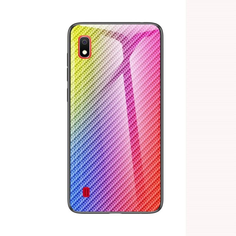 Coque Samsung Galaxy A10 Verre Trempé Fibre Carbone