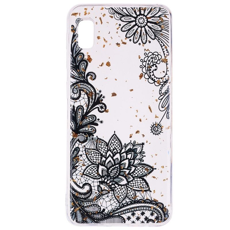 Coque Samsung Galaxy A10e Dentelle Et Poussière D'or