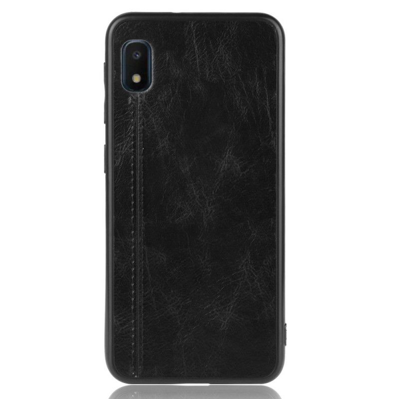 Coque Samsung Galaxy A10e Effet Cuir Couture