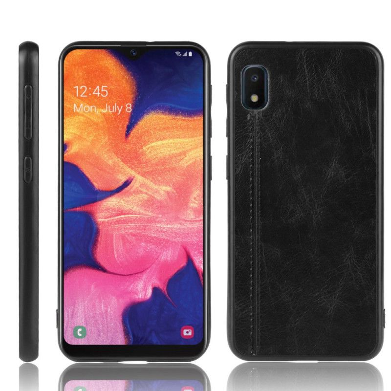 Coque Samsung Galaxy A10e Effet Cuir Couture