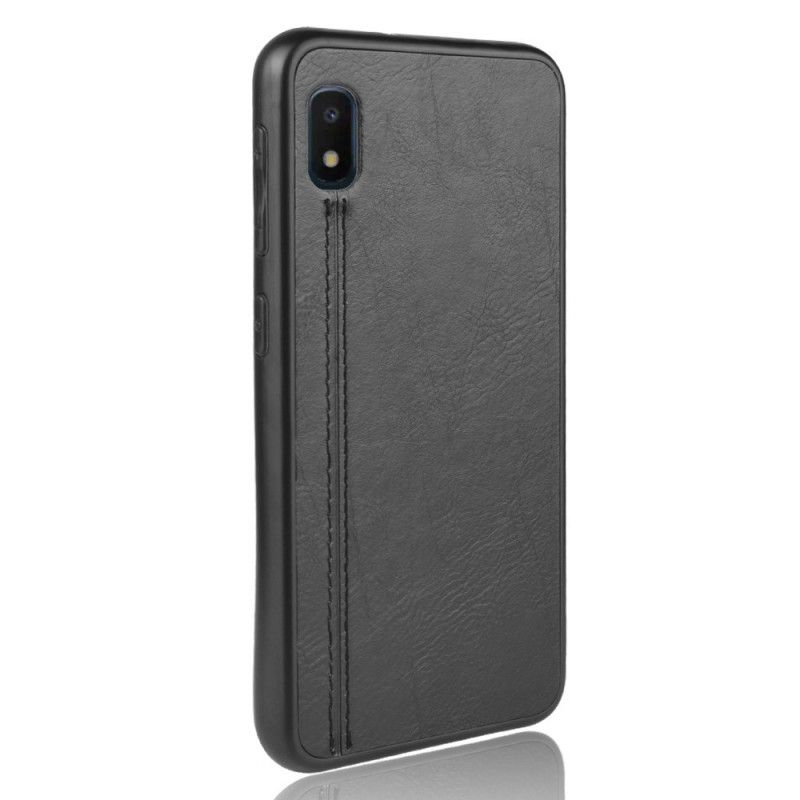 Coque Samsung Galaxy A10e Effet Cuir Couture