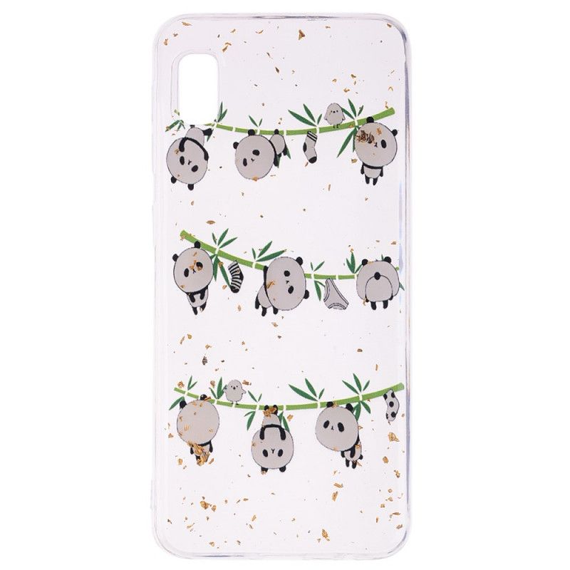 Coque Samsung Galaxy A10e Pandas Sur La Corde À Linge