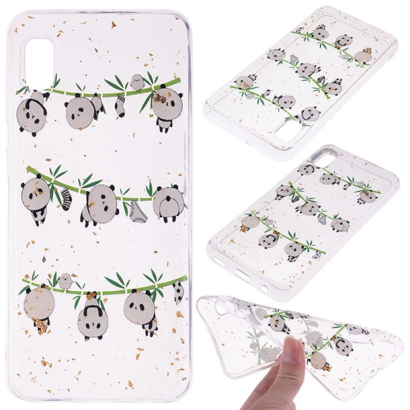 Coque Samsung Galaxy A10e Pandas Sur La Corde À Linge