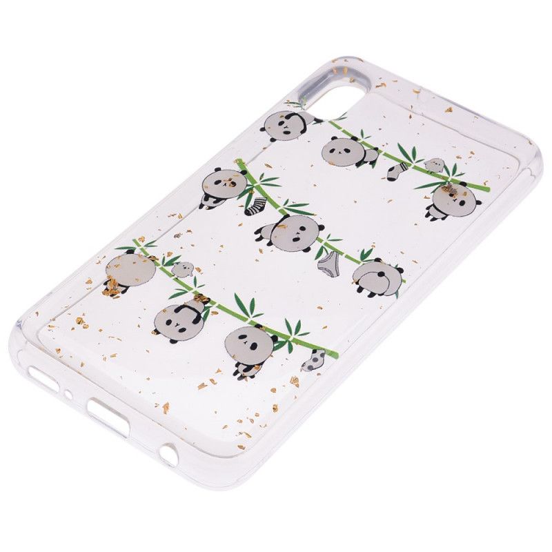 Coque Samsung Galaxy A10e Pandas Sur La Corde À Linge