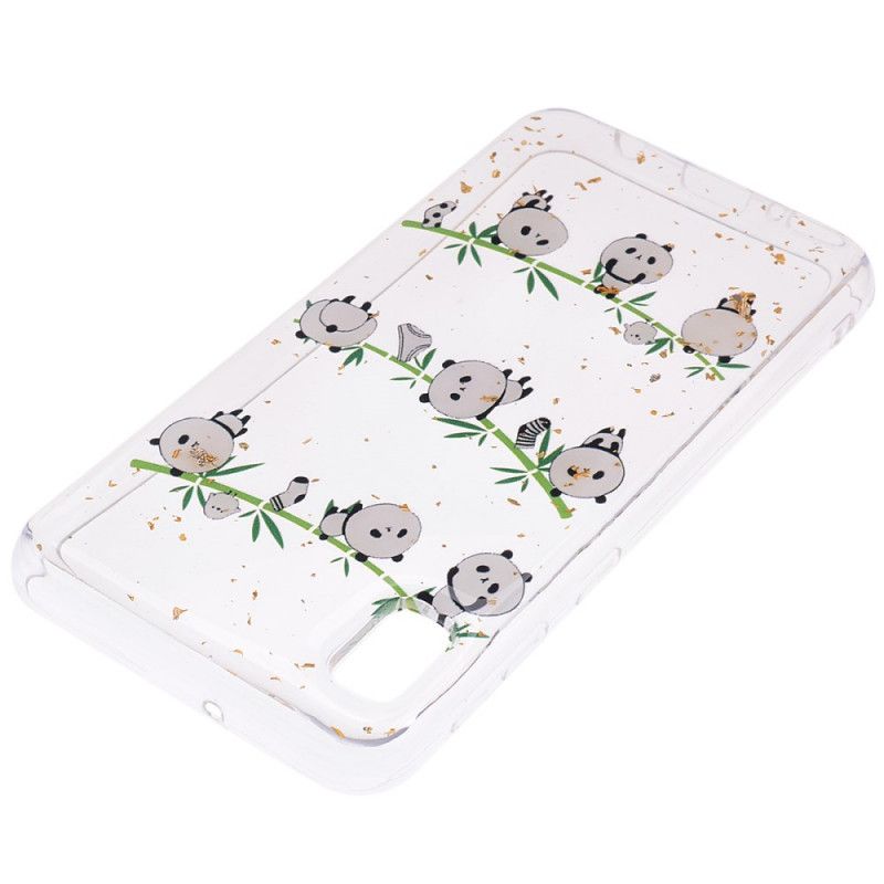 Coque Samsung Galaxy A10e Pandas Sur La Corde À Linge